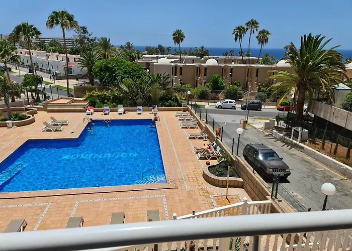 Borinquen Only 280 Meters To The Beach, Balcony With Sea View, Heated Pool, Wifi Apartmán Playa de las Americas (Tenerife)