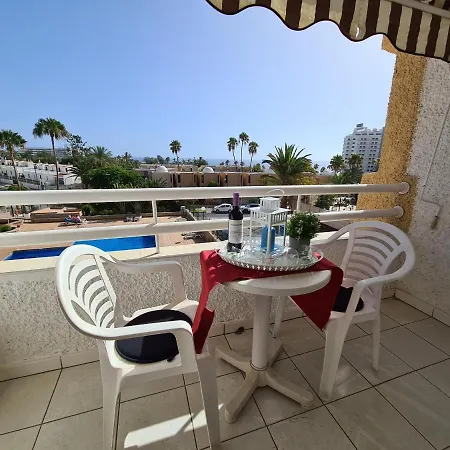 Lägenhet Borinquen Only 280 Meters To The Beach, Balcony With Sea View, Heated Pool, Wifi Playa de las Americas (Tenerife)